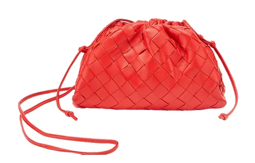 Bottega Veneta Sheepskin Shoulder Bag Mini Women's Bright Red