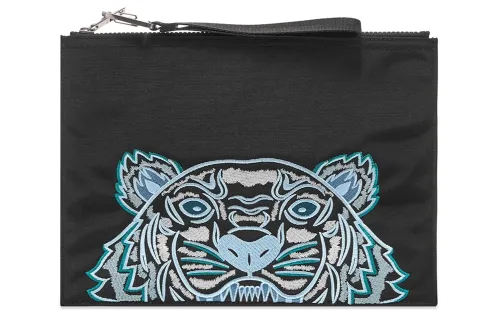 KENZO Classic Tiger Head Nylon Clutch Regular Men's Black