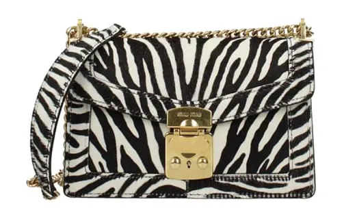 MIU MIU Pony Leather Shoulder Bag, Crossbody Bag Women's Black