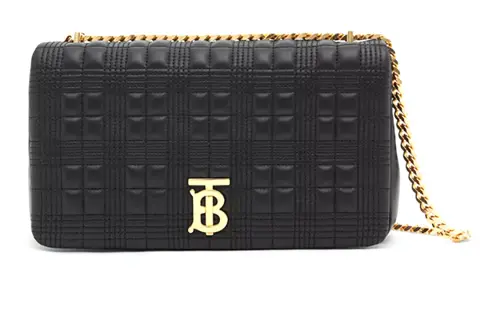 Burberry Lambskin Lola Bag, Crossbody Bag, Shoulder Bag Women's Black