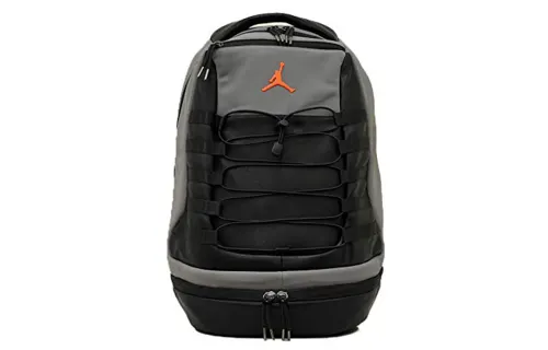 Jordan Polyurethane Backpack Regular Unisex Black Gray