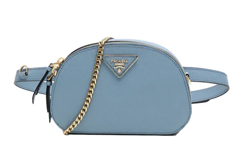 PRADA Cow Leather Shoulder Bag, Crossbody Bag, Fanny Pack, Sling Bag Women's Xingji Blue