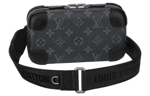 LOUIS VUITTON Coated Canvas Shoulder Bag, Sling Bag, Clutch Men's Gray