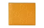 GUCCI Bamboo 1947 Leather Short Bifold Wallet Men's