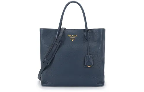 PRADA Leather Shoulder Bag, Crossbody Bag, Tote Bag, Handbag Women's Baltic Sea Blue