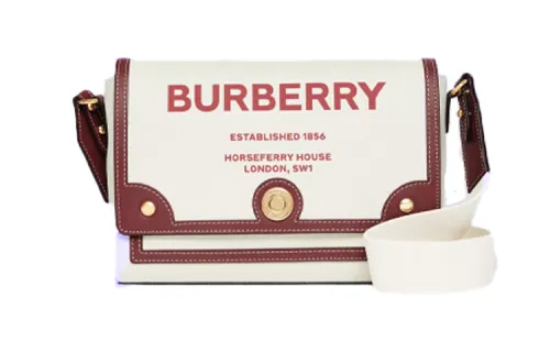 Burberry Print Canvas Bag, Notebook Messenger Bag, Crossbody Bag, Shoulder Bag Women's