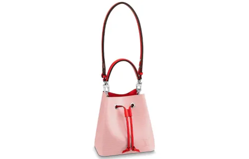 LOUIS VUITTON Cow Leather Bucket Bag, Portable Crossbody Bag, Shoulder Bag Women's Ballet Pink
