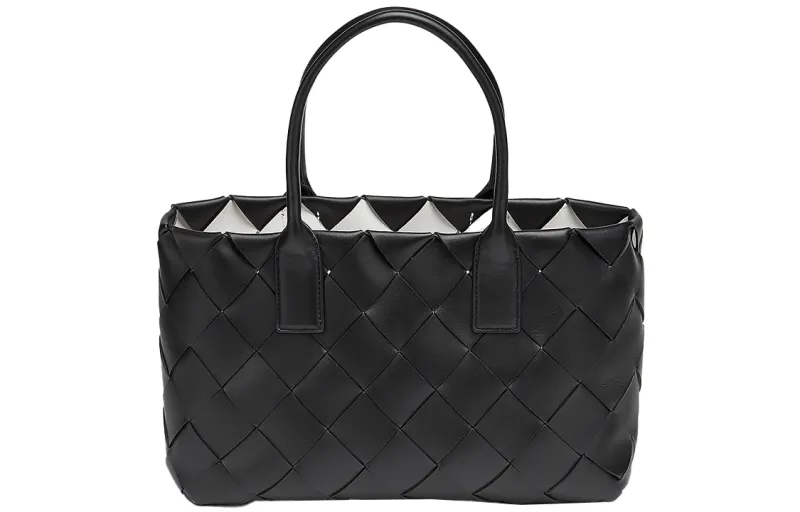 Bottega Veneta Intrecciato Woven Nappa Leather Handbag Women's Black