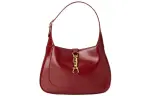GUCCI Jackie 1961 Leather Crescent Shoulder Bag Shoulder Bag Women's Total Crimson Color