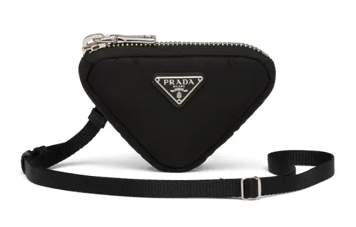 PRADA Nylon Coin Purse Unisex Black