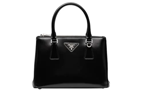 PRADA Saffiano Leather Crossbody Handbag Women's Black