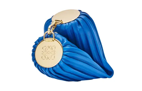 LOEWE Metal Accessories Sheepskin Clutch Small Women's Royal Blue