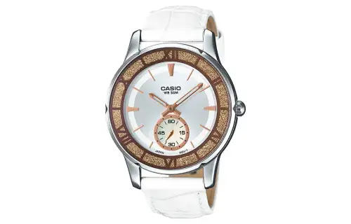 CASIO Women's Standard Series 37mm White Watch LTP-E135L-7A
