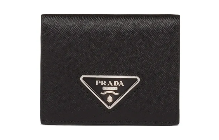 PRADA Saffiano Leather Wallet Small Women's Black