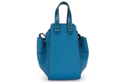 LOEWE Hammock Cow Leather Hammock Bag, Shoulder Bag, Crossbody Bag, Handbag Women's Blue