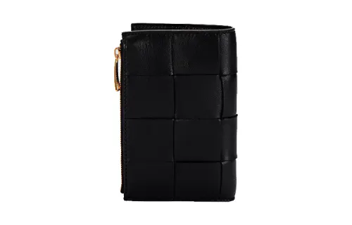 Bottega Veneta Intreccio Bi-Fold Zip Wallet