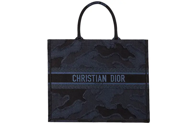 DIOR BookTote Canvas Bag, Tote Bag, Shopping Bag, Handbag Large Women's Blue