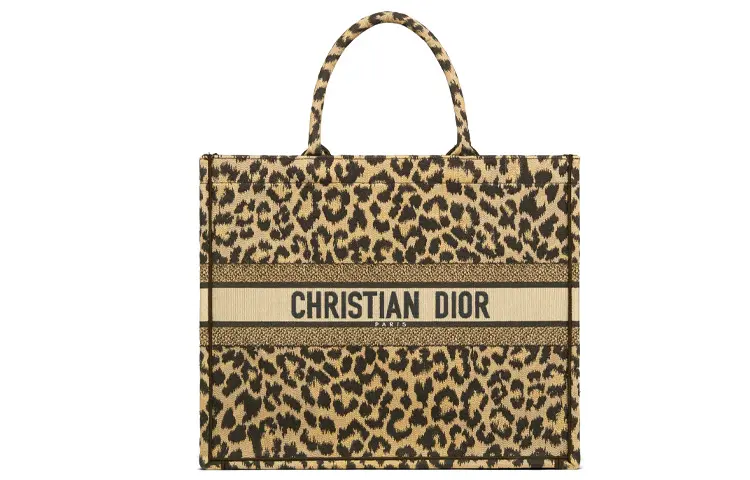 DIOR Canvas Shopping Bag Handbag Regular Women's Beige