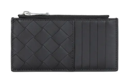 Bottega Veneta Leather Card Holder Men's Black