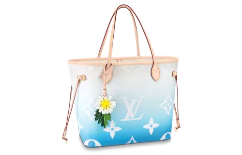 LOUIS VUITTON Neverfull Gradient Pastel Mm Blue