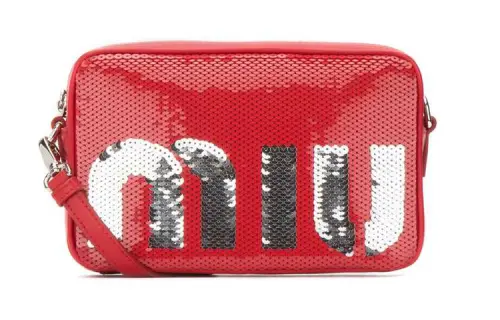 MIU MIU Leather Crossbody Bags Women's Red