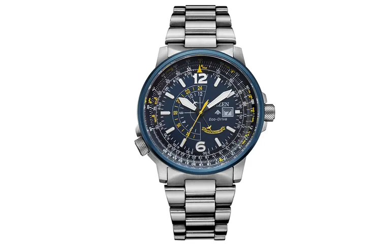 CITIZEN Blue Sky Collection Quartz Movement Stainless Steel Strap Watch Men's Watches Blue Dial