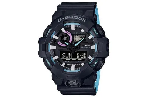 CASIO Men Liquid Crystal/Analog Dual Display Series Black Watch GA-700PC-1AER