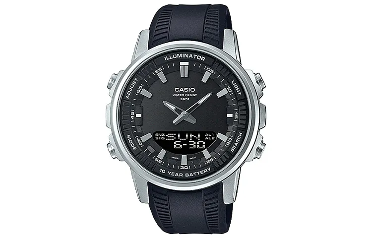 CASIO Men DRESS Black Watch AMW-880-1AV