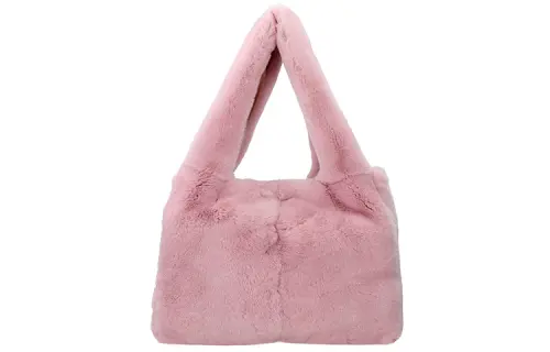 MIU MIU Rabbit Fur Handbag, Shoulder Bag Women's Pink