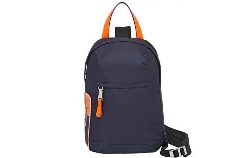 PRADA Fabric Shoulder Bag Men's Navy Blue
