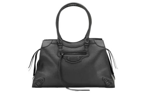 Balenciaga Leather Handbag, Shoulder Bag Unisex Black