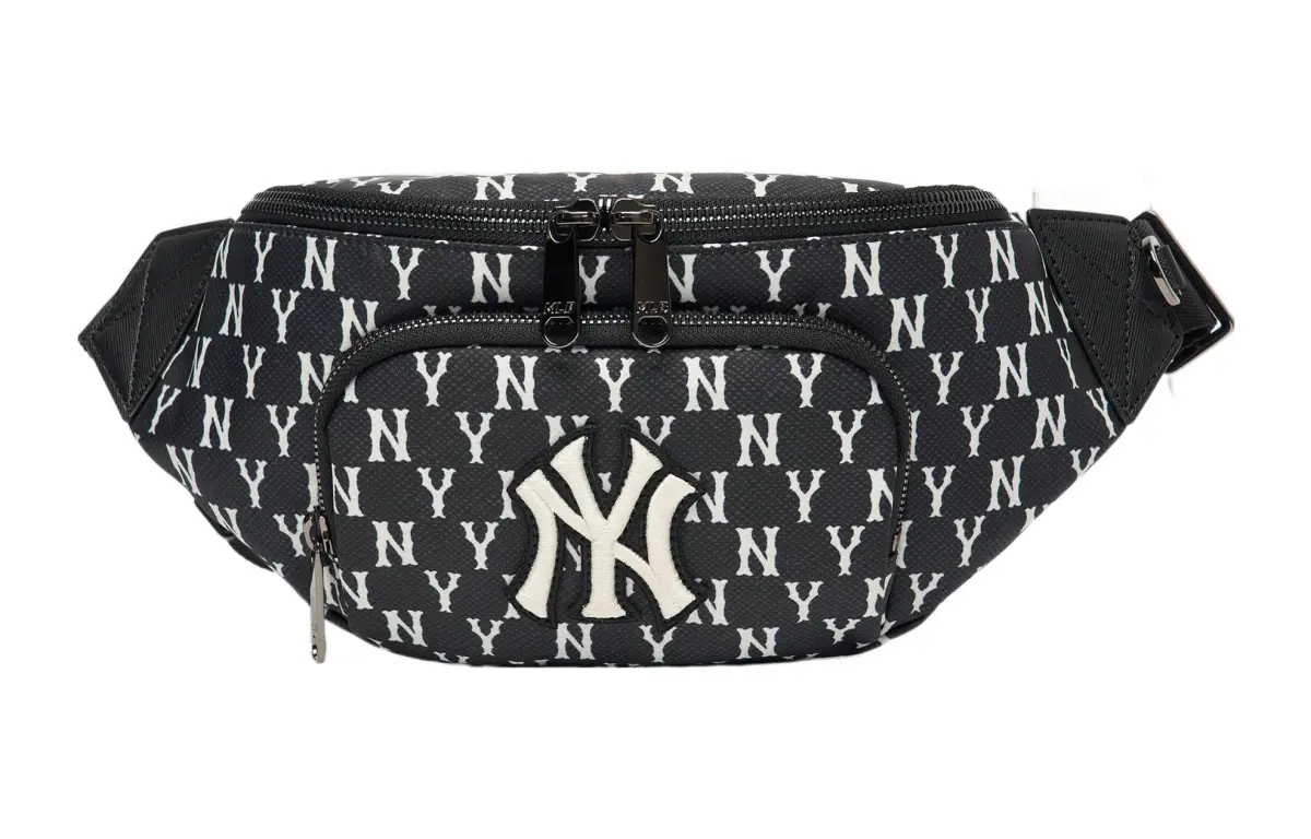 MLB Monogram Polyester Combo Bag One Shoulder Crossbody Fanny Pack Regular Unisex Black