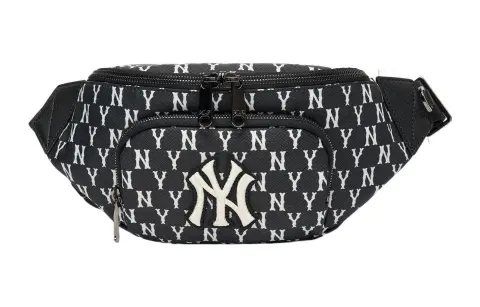MLB Monogram Polyester Combo Bag One Shoulder Crossbody Fanny Pack Regular Unisex Black
