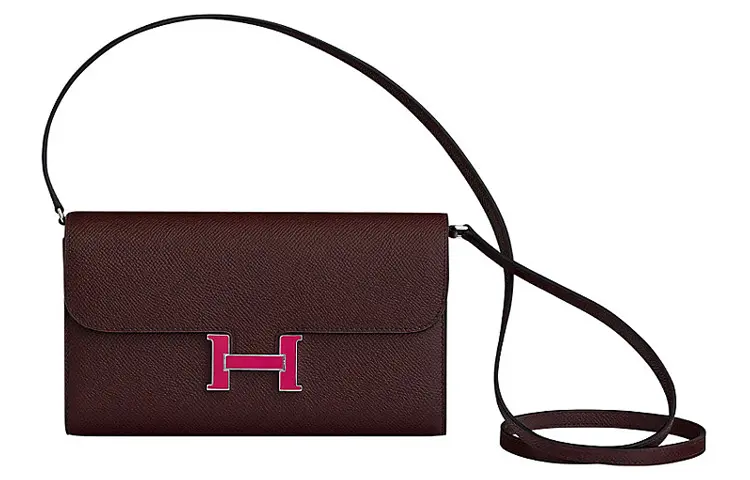 HERMES Constance To Go Epsom Leather Crossbody Bags Regular Women's Tan