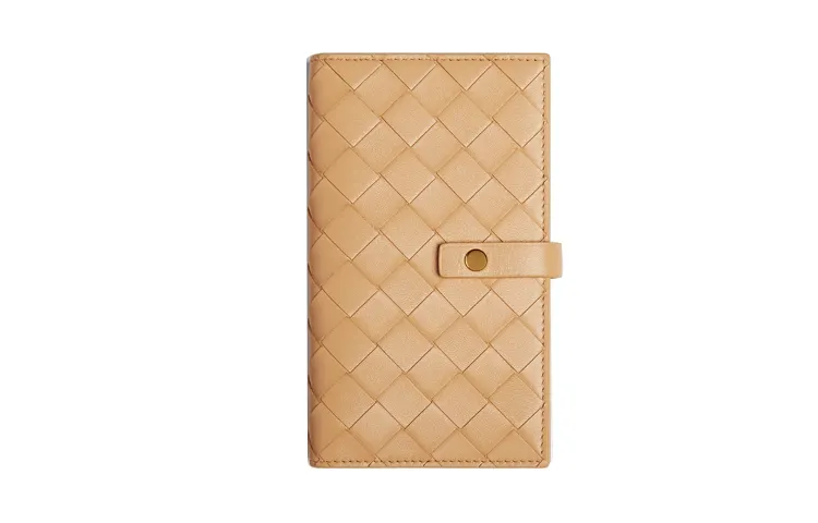 Bottega Veneta Cow Leather Cell Phone Pouch Women's Khaki