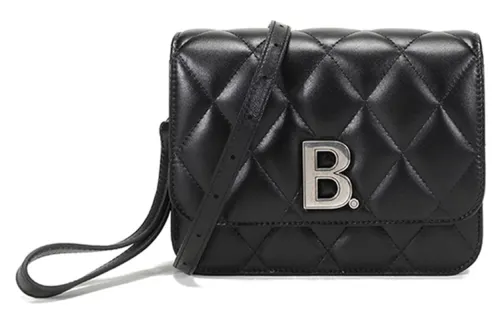 Balenciaga Diamond Pattern Design Crossbody Bag, Shoulder Bag Women's Black