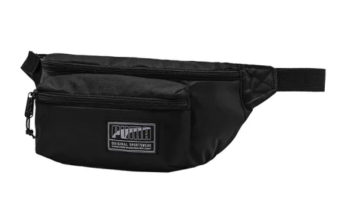 PUMA Fabric Fanny Pack One Shoulder Crossbody Sling Bag Small Unisex Black