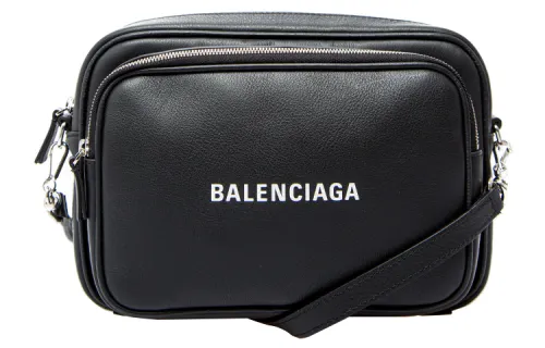 Balenciaga Everyday Cow Leather Crossbody Fanny Pack Men's Black