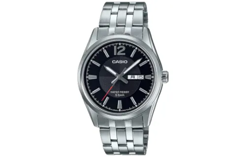 CASIO STANDARD Quartz Movement Stainless Steel Strap Watch Men's Watches Black Dial