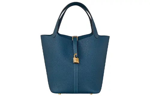 HERMES Picotin Lock Maurice Bullock Leather Basket Bag, Bucket Bag, Handbag 22 Women's S4 Deep Blue Dark Blue