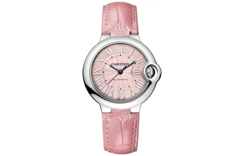 CARTIER Blue Balloon Collection Automatic Mechanical Movement Women's Watch 33mm Pink Watch Dial