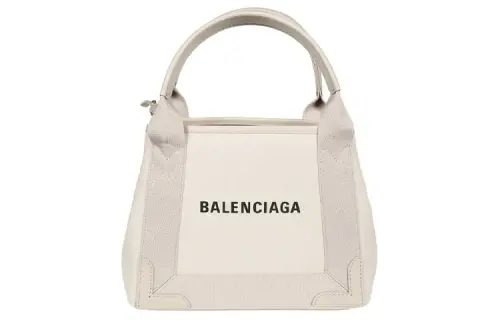 Balenciaga Magnetic Closure Cotton Tote Bag, Shopping Bag, Handbag Women's Light Umber