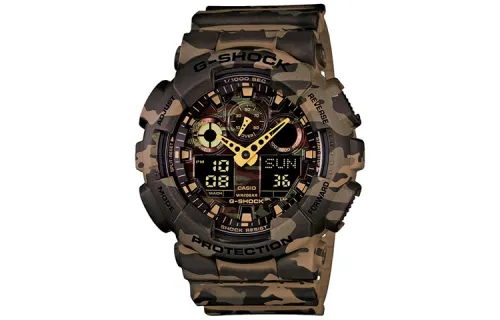 CASIO Men Liquid Crystal/Analog Dual Display Series Watch GA-100CM-5A