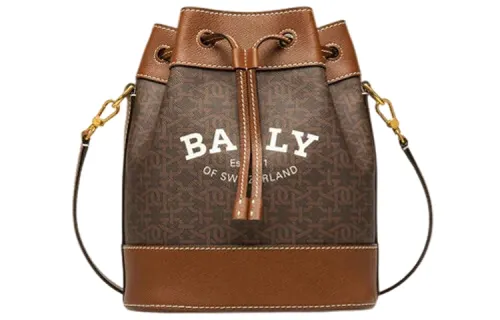 BALLY TPU Bucket Bag, Shoulder Bag, Crossbody Bag Regular Women's Brown