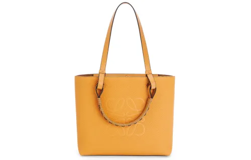 LOEWE Anagram Grain Calfskin Handbag Women's Saffron Yellow