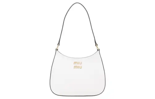 MIU MIU Sheepskin Shoulder Bag Women's White