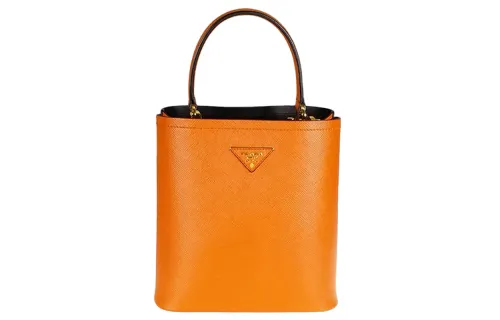 PRADA Saffiano Leather Shoulder Bag, Crossbody Bag, Handbag Women's Orange