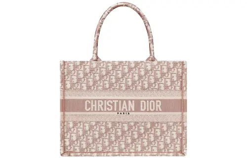 DIOR BookTote Canvas Bag, Tote Bag, Shopping Bag, Shoulder Bag, Handbag Medium Women's Rose Pink
