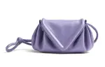 Bottega Veneta Beak Bag Flap Leather Clutch Women's Light Purple