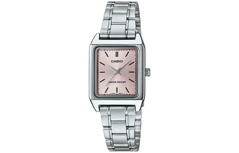 CASIO STANDARD Exquisite Small Square Quartz Movement Stainless Steel Strap Watch